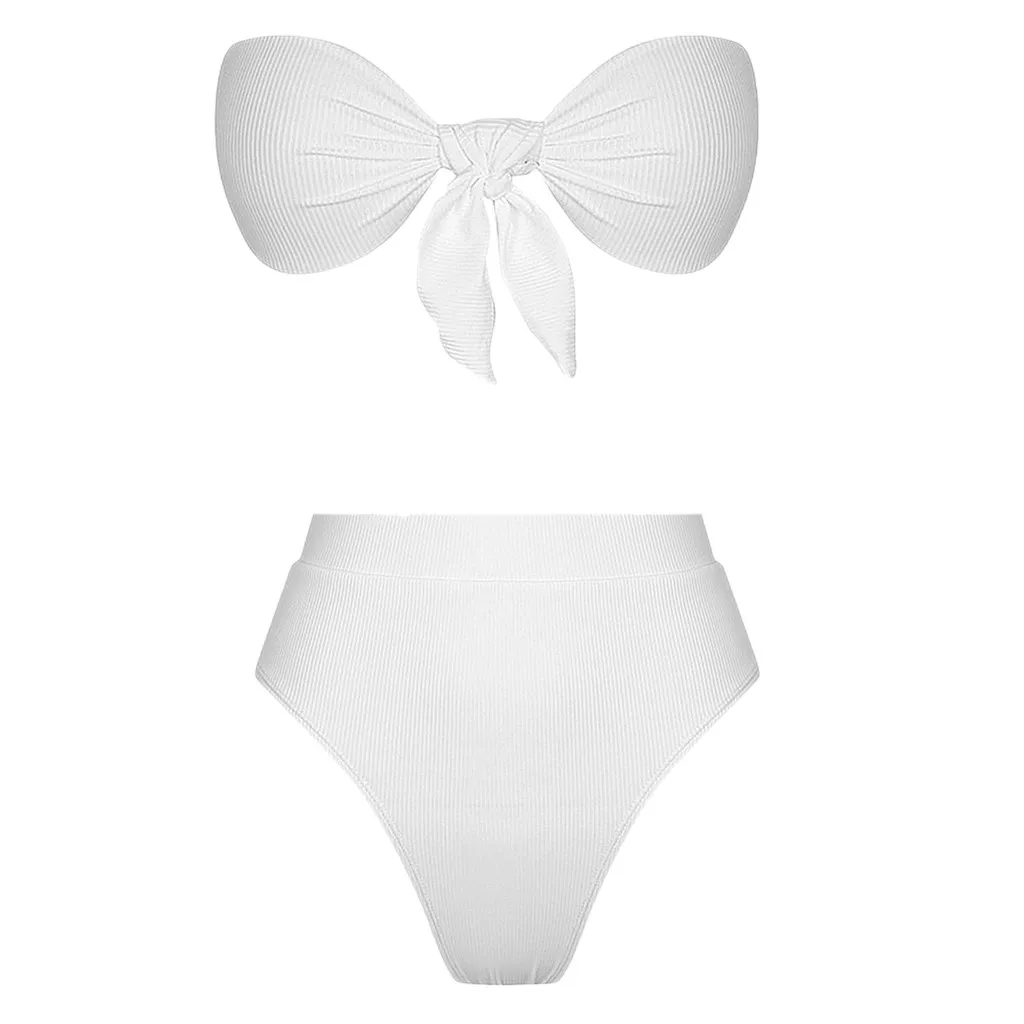 Летний купальник, женский сексуальный комплект бикини, Женский Бразильский купальный костюм, женский белый купальник с высокой талией, пуш-ап, женский купальник s - Цвет: Белый