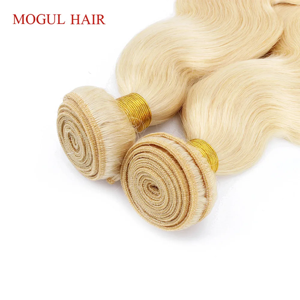 MOGUL, бразильские волнистые волосы, волнистые пряди, цвет 613, платина, блонд, пряди, 10-28 дюймов, Remy, человеческие волосы для наращивания