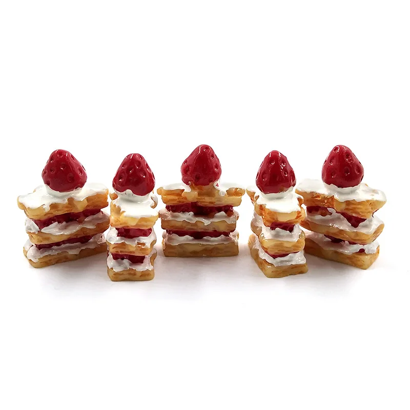 5pcs Simulation Snack Dessert Cake Food Miniature Figurine Pretend play Kitchen Toy Doll House DIY Accessories gift Baby Gift