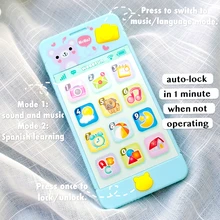 

Toy Phone for Kids Cartoon Spanish Singing Simulation Mobile Phone Children Baby Early Education Birthday Christmas Gift