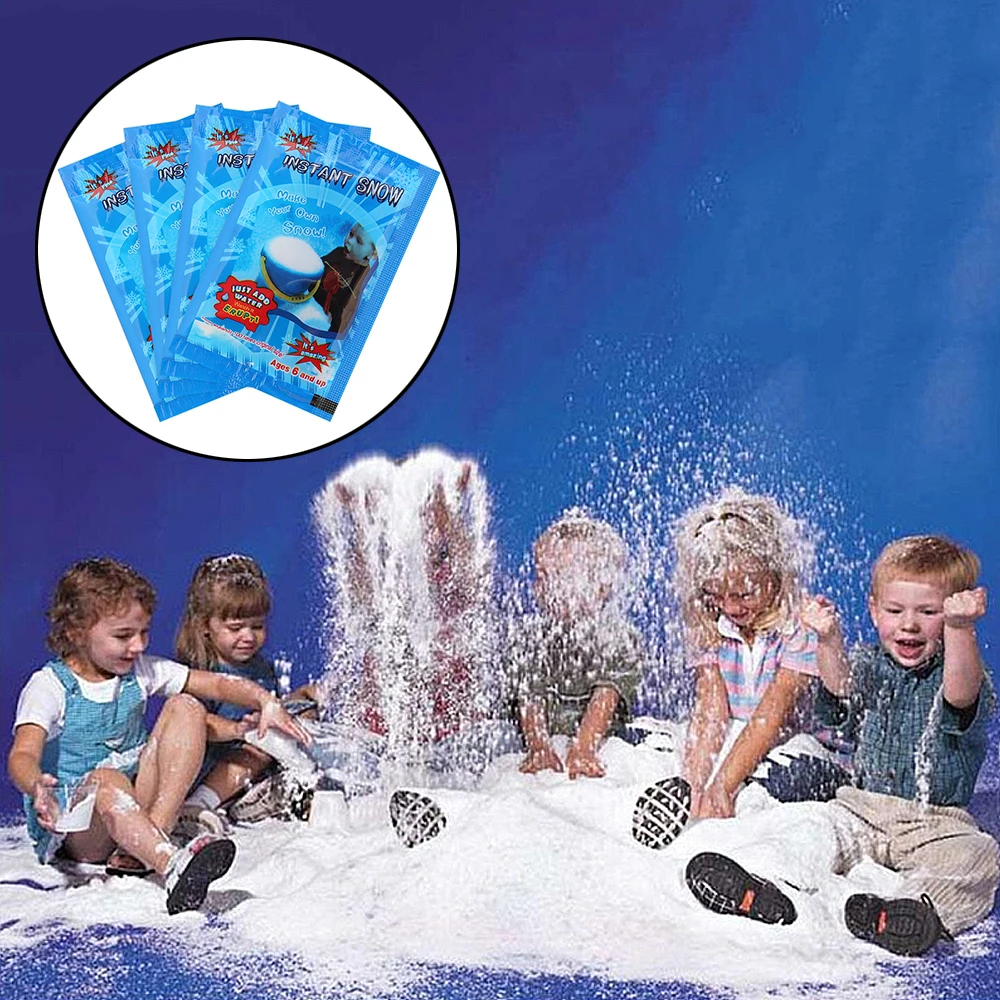 New-10-Pack-Artificial-Snow-Magic-Instant-Snow-Fluffy-Snowflake-Super-Absorbant-Navidad-2018-Christmas-Party