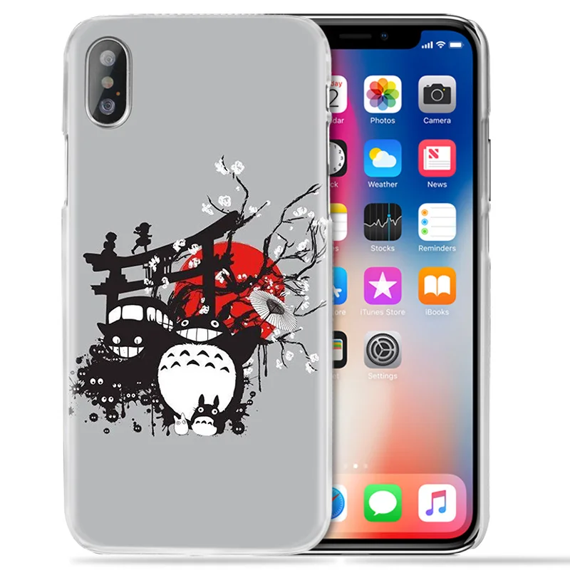 Чехол для iPhone 12 Mini XS Max XR X 11 11Pro 10 7 7S 8 6 6S Plus 5S SE 5 Жесткий ПК чехол телефона Studio Ghibli
