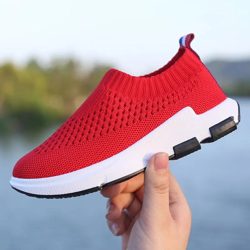 ULKNN Kids Sport Shoes 2018 New Children Knit Mesh Breathable Running Shoes Girls Sneakers Boys Outdoors School Casual Sneakers