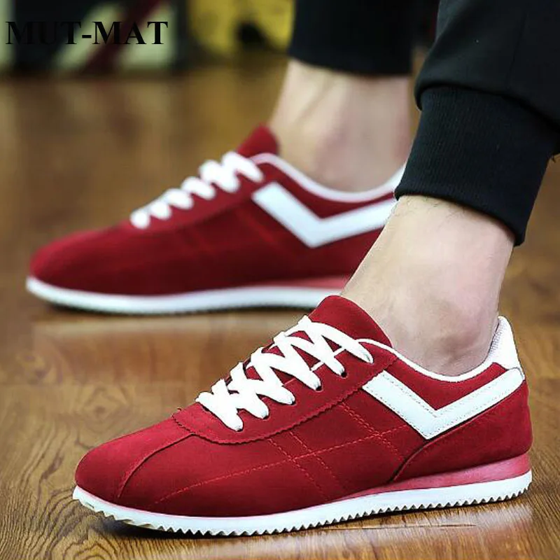 

MUT-MAT Brand Men's Casual Shoes 2019 New Spring Sports Shoes Youth Men's Comfortable Sole Running Shoes Lace-up Men Sneakers