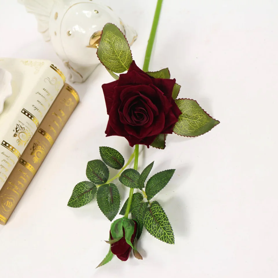 Large Artificial Flowers Roses For Wedding Party Table Home Decoration Real Touch Silk Flowers Bunches Fake Flowers Bouquet (2)