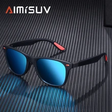 AIMISUV, поляризационные солнцезащитные очки для мужчин и женщин, классические, с заклепками, квадратная оправа, защита от солнца, glasse для мужчин, для вождения, Ретро стиль, фирменный дизайн, очки, UV400