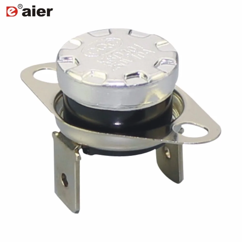 

5Pcs 10A 250VAC Normally Colse NC Thermostat Switch ON OFF Bent Terminal Temperature Thermal Control Switches With Loose Bracket