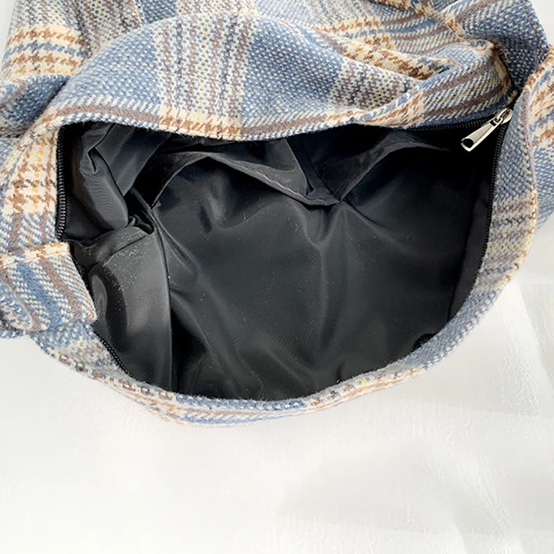 Youda Vintage Plaid Crossbody Bag Simple Versatile Adjustable Shoulder Strap Large Capacity Shoulder Bags