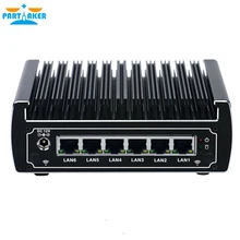 Black 6 Lan Fanless Router with Intel Kaby Lake i3 7100u DDR4 font b RAM b