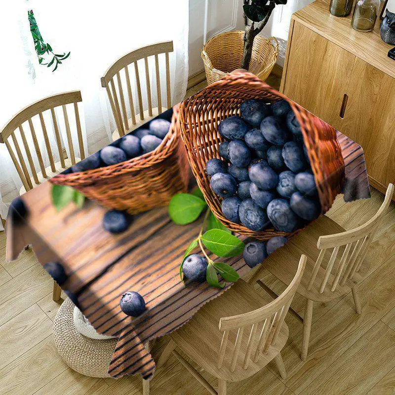 

Digital printing imitation printed wood tablecloth round tablecloth factory direct