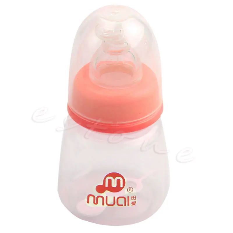 1 шт., безопасные детские бутылочки для новорожденных, маленькие полипропиленовые Бутылочки для ухода за кормом, молоко, 80 мл - Цвет: red