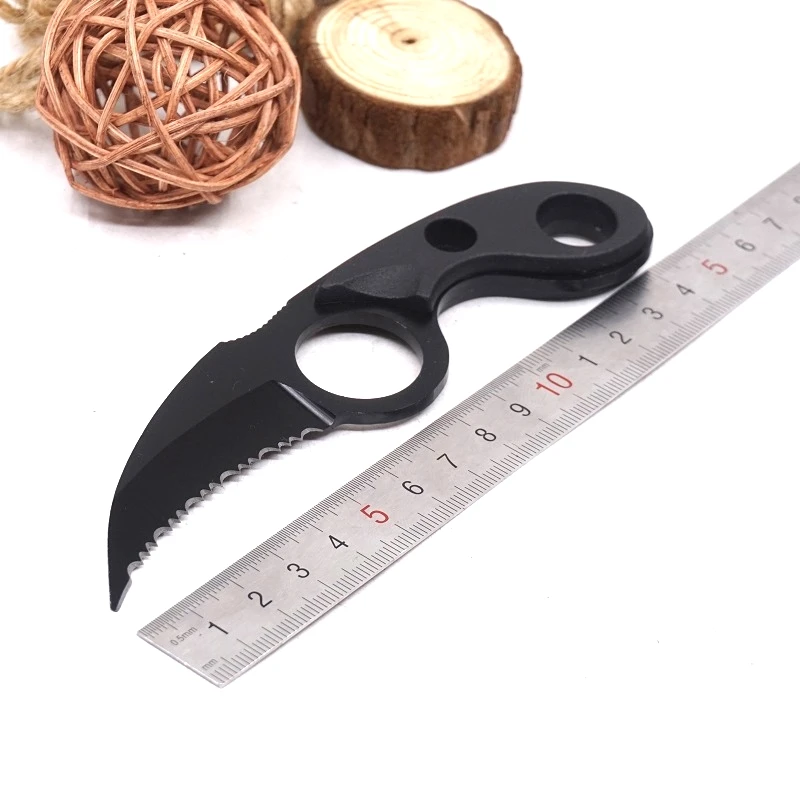 Маленький нож керамбит с фиксированным лезвием карманный из нержавеющей стали 440