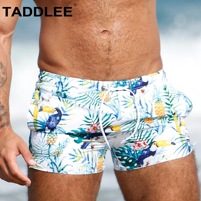 

Taddlee Brand Men's Swim Trunks Boxer Long Swimwear Swimsuits Beachwear Surf Board Shorts Bathing Suits Men Quick Dry Plus Size
