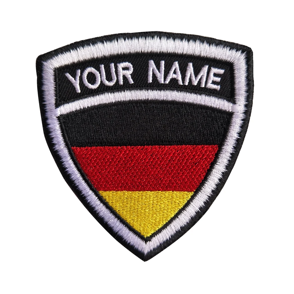 Custom Embroidery Germany Name Patch, 2 pcs Personalized Military