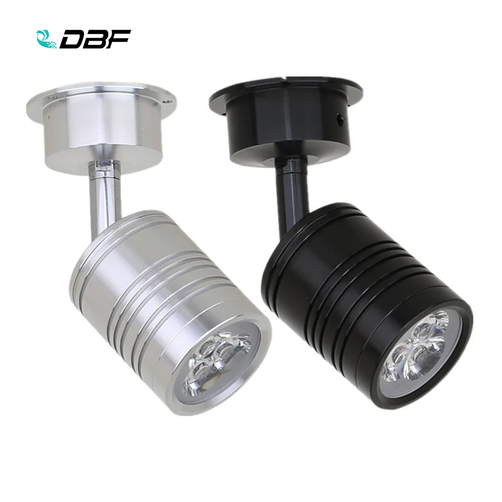 

[DBF]Rotatable Angle Black/Silver Body Surface Mounted Downlight 3W 5W LED Ceiling Spot Light Picture Background Wall Spot Light