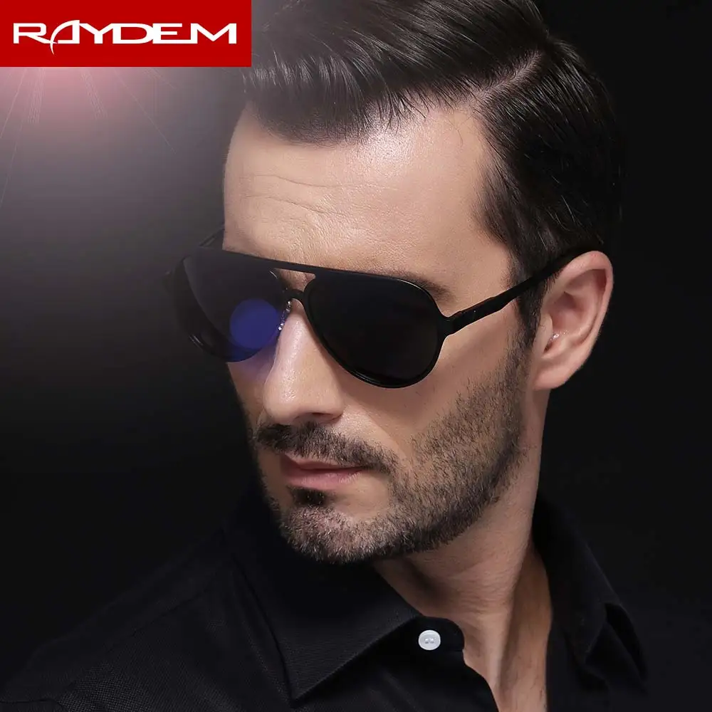 Мужские поляризованные солнцезащитные очки Raydem прямоугольные из