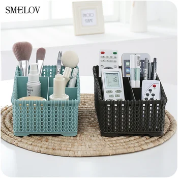 

Plastic Makeup Organizer Display Case Large Capacity Cosmetic Storage Basket Desktop Sundries Storage Box Bathroom Storageholder