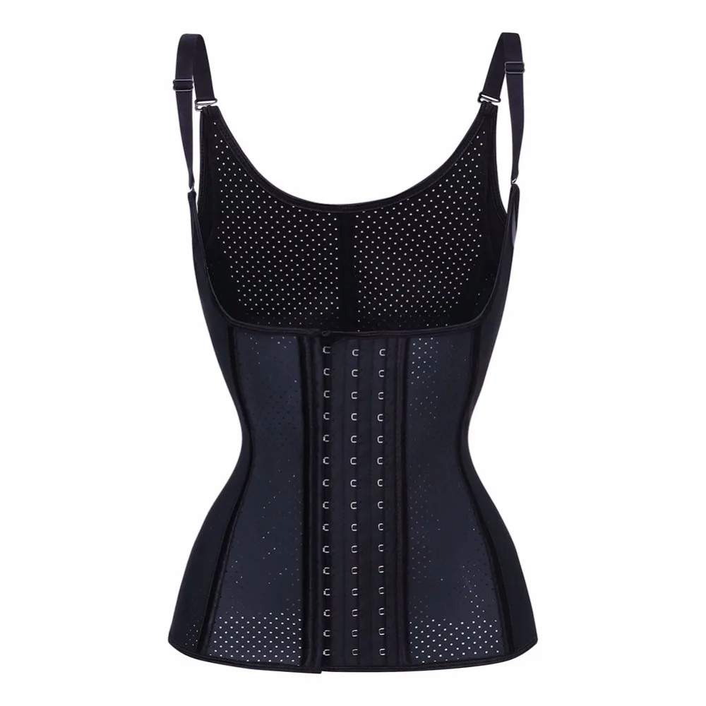 

Summer Mesh Waist Trainer Vest 100% Latex Women Body Shape Wear Slimming Belt Tank Tops Faja Straps Workout Corset Waist Coat