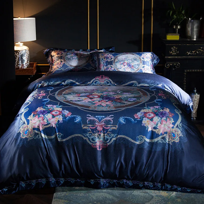 cheap IvaRose Luxury Egyptian Cotton jacquard Bedding set Noble Palace Royal Bed set 4 6 9pcs King Queen Size Duvet cover Bedspread se