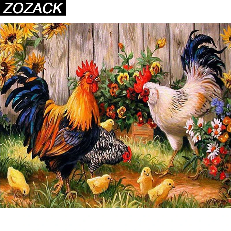 

DIY Full Square Diamond Painting The Cock of The Family Painting Cross Sittch 3D Embroidery Diamond Mosaic Picture of Rhinestone