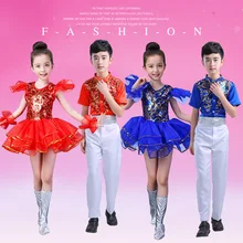 Children's performance clothing new children's performance costumes fluffy skirt boys and girls children chorus costumes counselling and sexually abused children s academic performance
