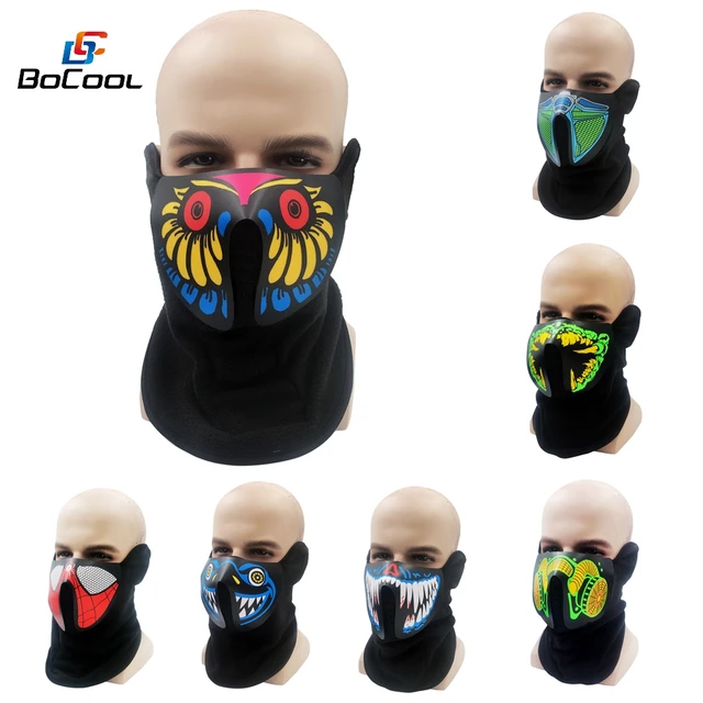 Glowing Halloween Led Mask Voice Control Up Dance Flash
