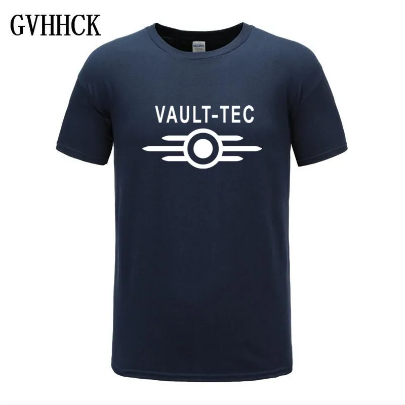 Vault Tec logo Gaming Video Game Fallout 2 3 4 Tees Tops T Shirts Men classic Casual Apparel ...