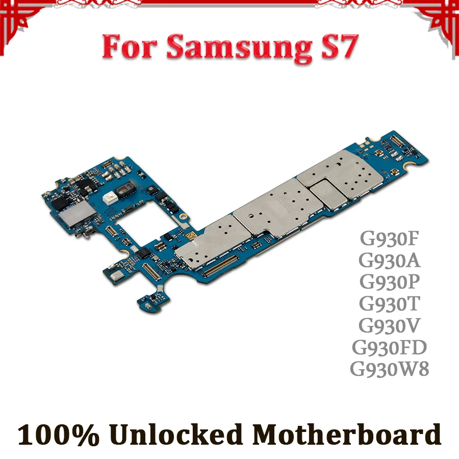 Free Shipping,Replacement For Samsung Galaxy S7 Motherboard G930F G930A G930P G930T G930V G930FD Mainboard Logic Board