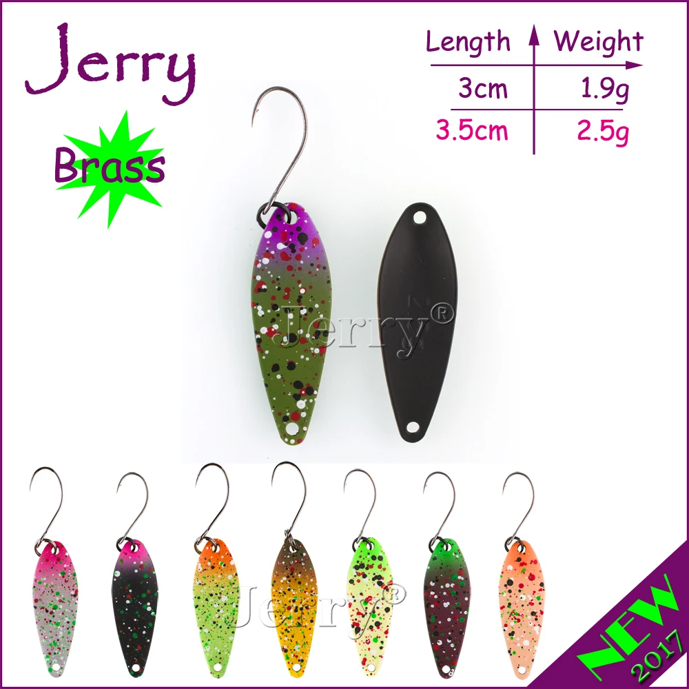 Jerry 1pc popular ultralight fishing spoons for trout & perch pike