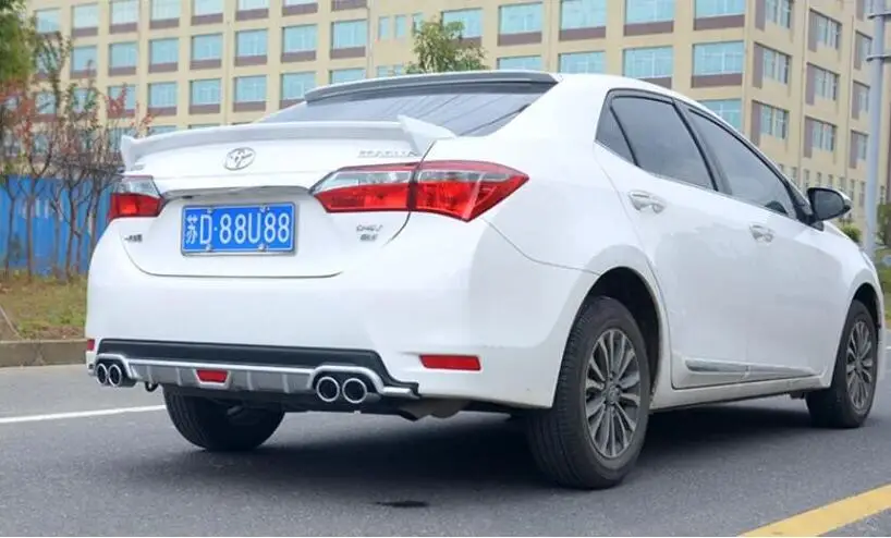 ABS Автомобильный задний бампер для губ авто диффузор подходит 14 17 Toyota Corolla 2014 2015 2016