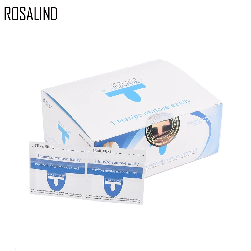 

ROSALIND 50PCS/Lot Nail Polish Remover Wraps Gel Nail Polish Easy Soak Off Remover Manicure Nail Art Cleaner Nails Remover Tools