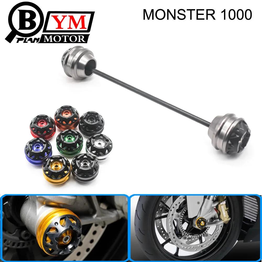 

Free shipping for Ducati MONSTER 1000 2003-2010 CNC Modified+Motorcycle Front and rear wheels drop ball / shock absorber