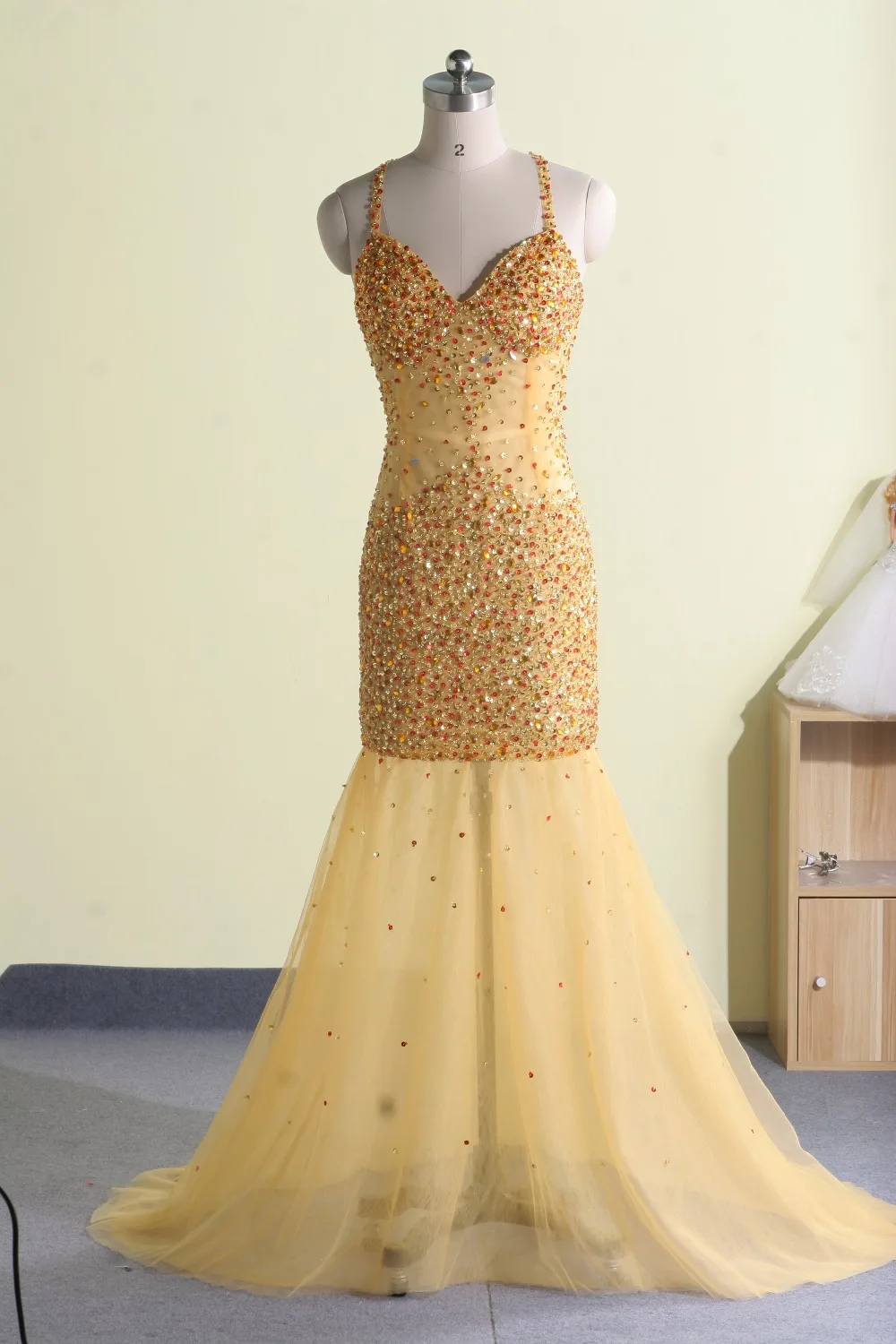Popular Yellow Mermaid DressBuy Cheap Yellow Mermaid Dress lots from