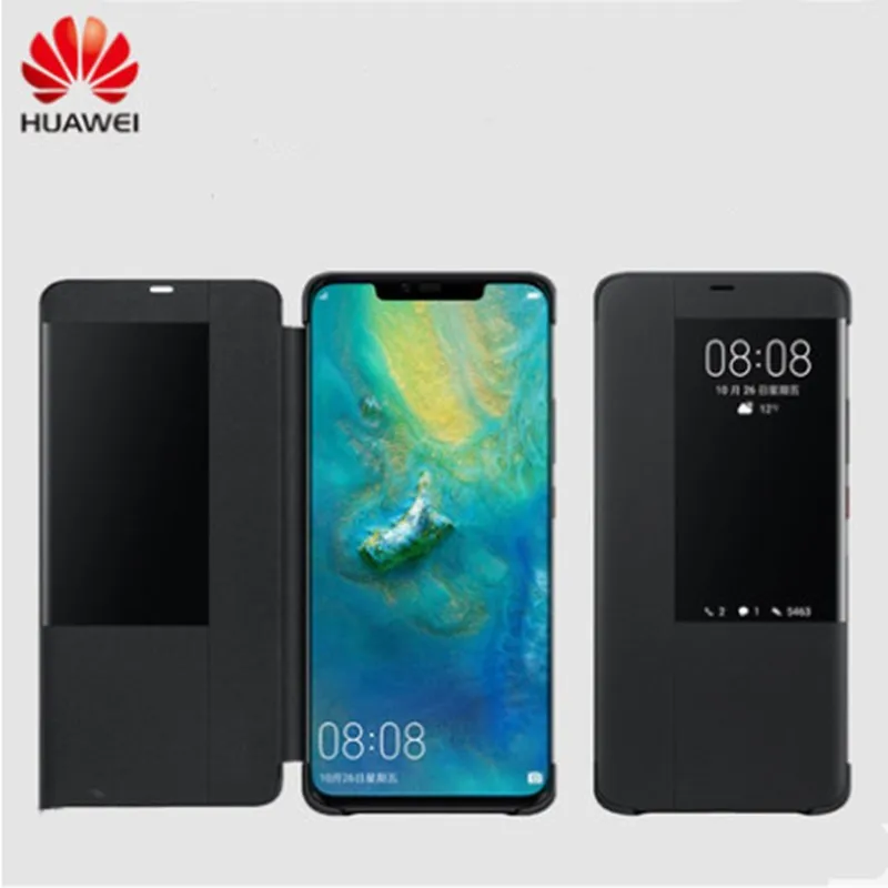 Кожаный флип-чехол для huawei mate 20 Pro, чехол с окошком для сенсорного экрана huawei mate 20 X, полностью защитный чехол