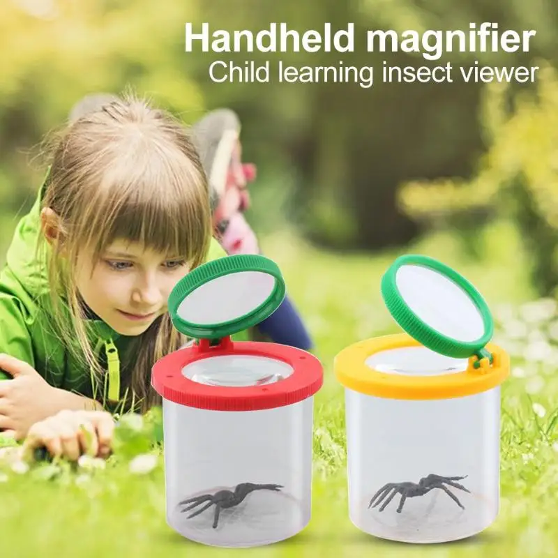 Портативный ручной увеличительное стекло детские образовательные игрушки для кормления насекомых экспериментальные наблюдения Лупа в коробке