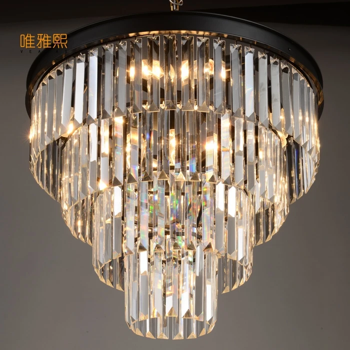 Круглый современный светодиодный хрустальная люстра лампа для гостиной Хрустальный блеск