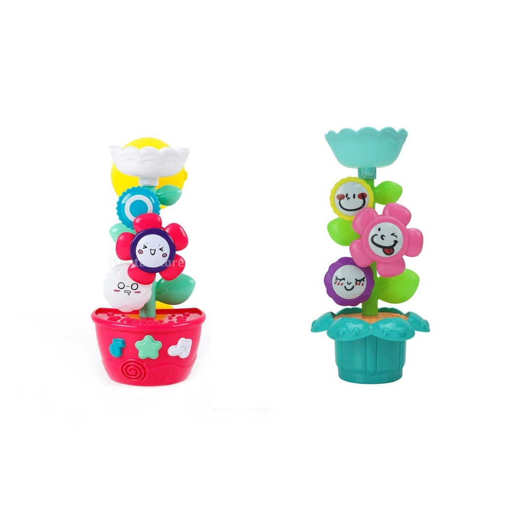 MagiDeal Kids Flower Waterfall Water Station Bath Baby Toy Bathtub Bathtime Early Educational Toys