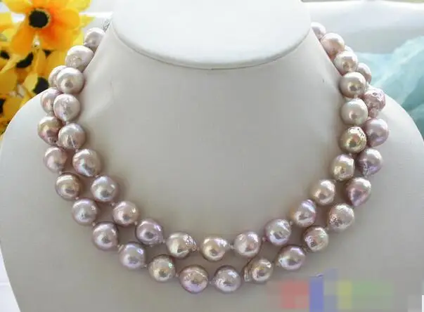 

song voge gem nanJ2053 lustre lavender almost round keshi reborn PEARL NECKLACE