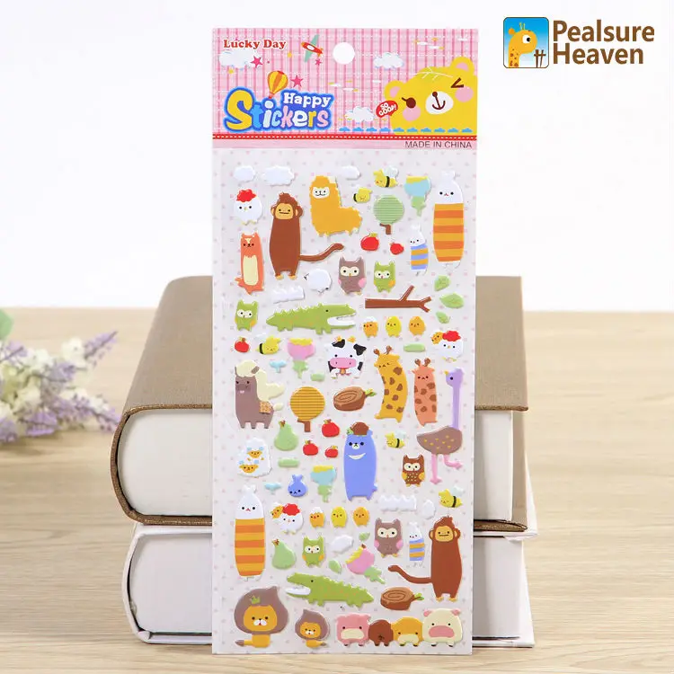 1 sheet Animal Estate kawaii PVC stickers album diary Notebook DIY paper decorative sticky sticker for