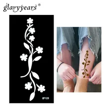 Гламурные годы хна трафарет татуировки Роза шаблон Рисование пастой леди ноги боди-арт татуировки трафарет сексуальный продукт водонепроницаемый HN-CF123