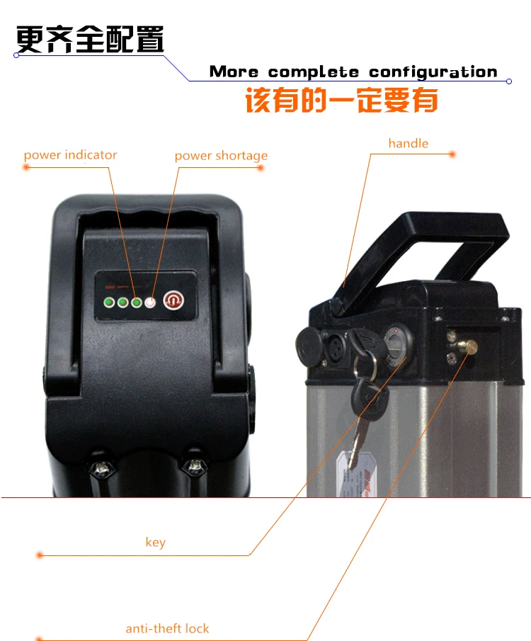 48 В 10AH, 12AH, 15AH, 18AH литий-ионный Перезаряжаемые батарея для e-велосипед Источники питания (бесплатно зарядное устройство)