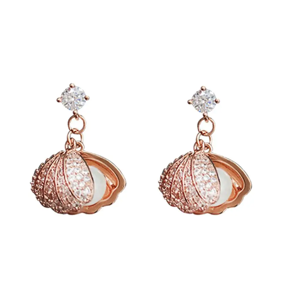 

Fashion Women Faux Pearl Shell Pendant Stud Eardrop Earrings Banquet Jewelry new
