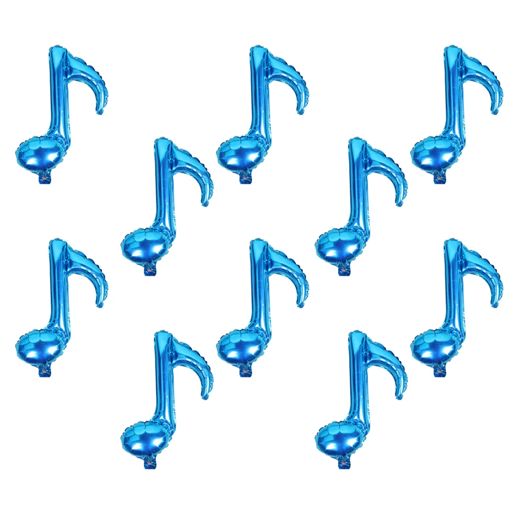 10 Pieces Novelty Single Musical Note Foil Balloon Concert Wedding Party Prom Decorations