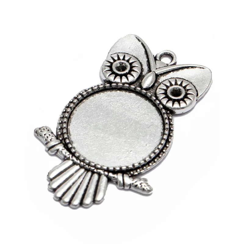 10pcs-20mm-25mm-Blank-Base-Antique-Bronze-Owl-Pendant-Settings-Cabochon-Base-Bezel-Trays-Blank-Fit