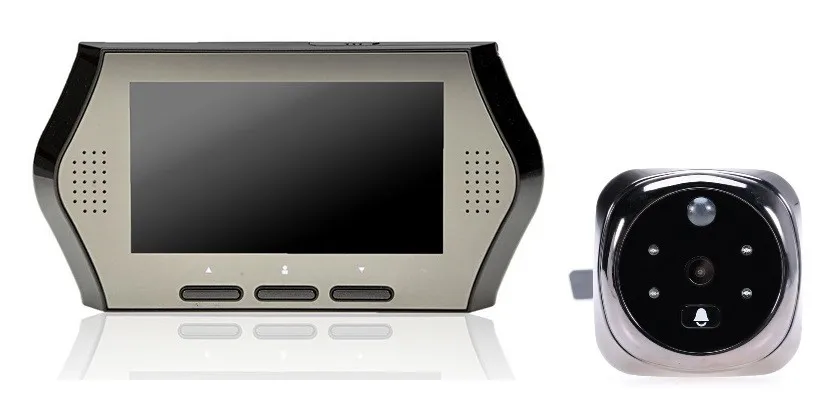 4,3 дюймов видео citofono spioncino porta цифровой PIR датчик движения ИК ночного видения 32 кольца 0,3 м пикселей камера глазок макс 32 г