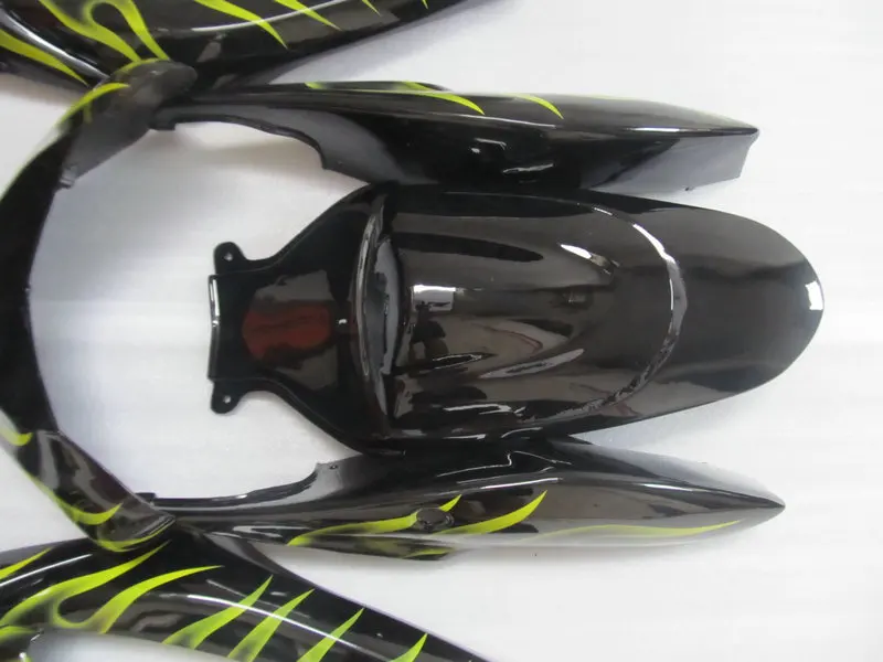 Мотоцикл обтекатель комплект для SUZUKI GSXR600 750 K6 06 07 R 600 GSXR750 2006 2007 желтые языки пламени черный Обтекатели+ подарки SB90