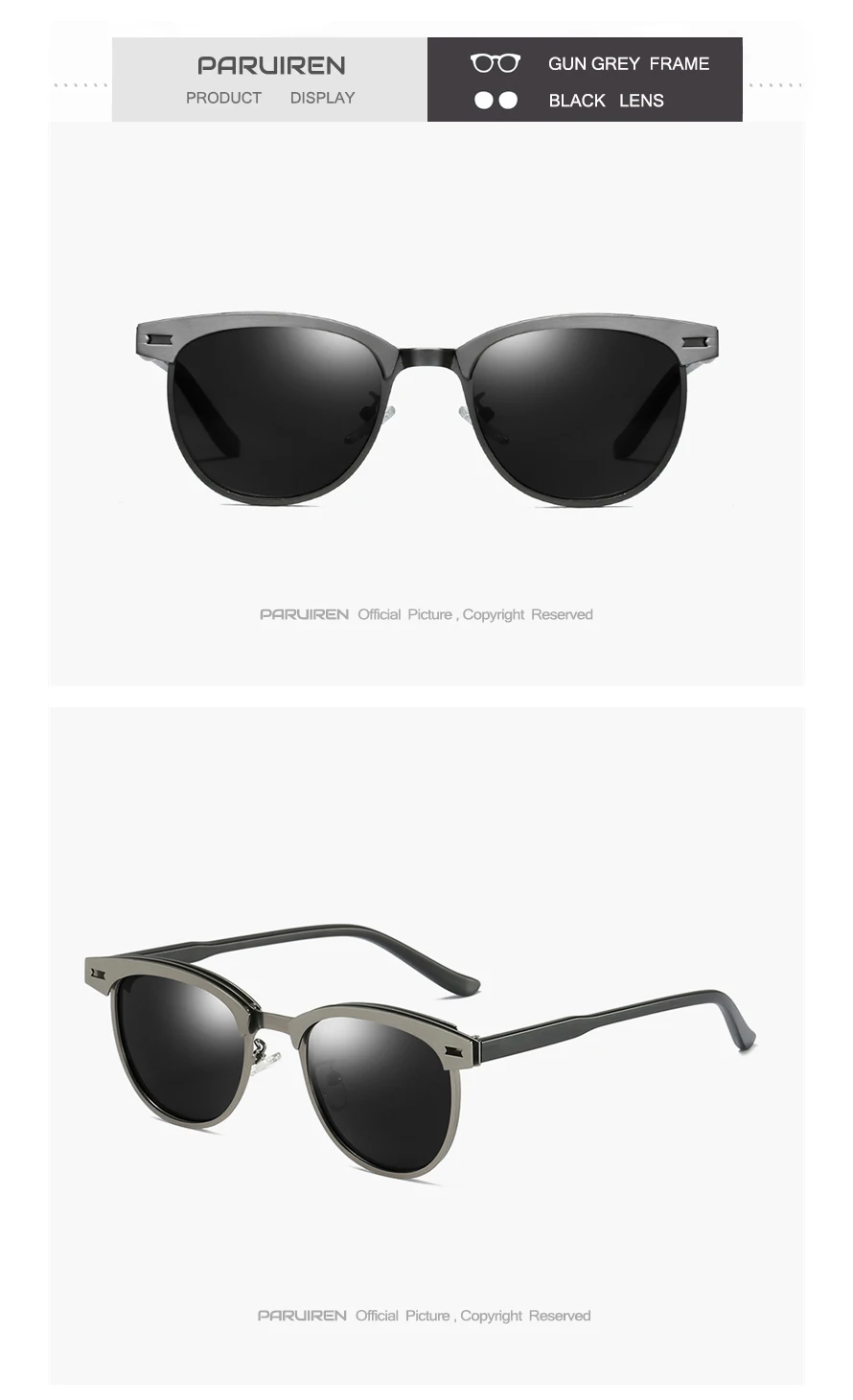 Round Sunglasses Men Polarized Vintage Aviator 13