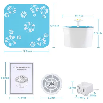 

Pet Drinking Water Fountain Automatic Water Dispenser Filter for Cat Dog TN99