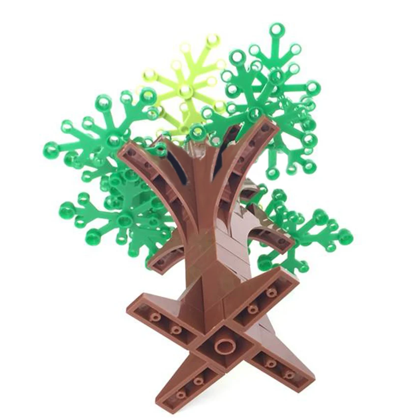 MOC LegoINGlys Tree Building Blocks Green Flowers Grass Plants Garden Accessories Set City DIY Parts Bricks Toys for Kids (7)