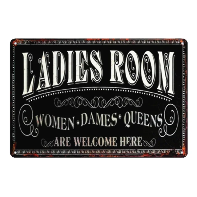 Aliexpress.com : Buy LADIES ROOM Plaque Vintage Metal Tin Signs Home